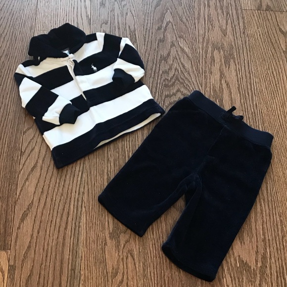Ralph Lauren Other - Ralph Lauren Baby Velvet Track Suit